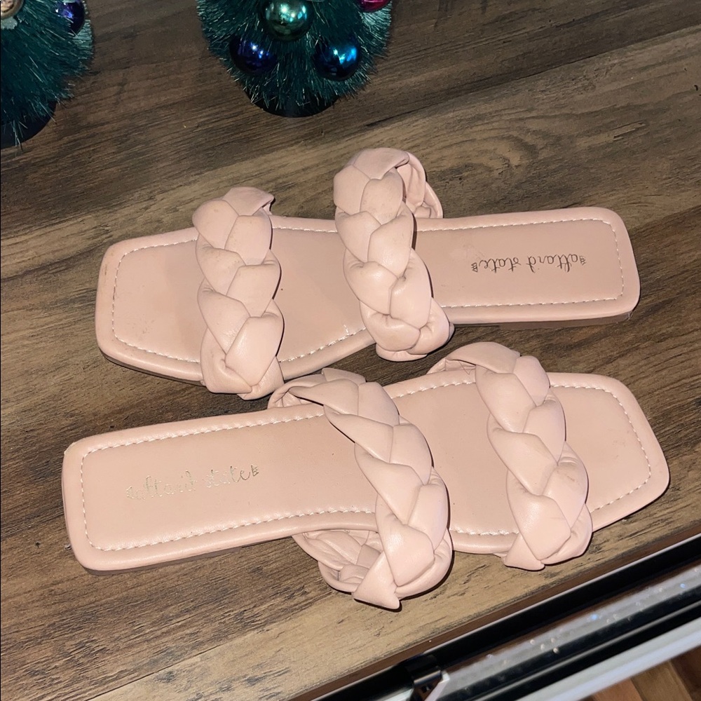 Altar'd State Light Pink Braided Sandals